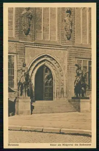 4x alte AK Postkarte Hansestadt Bremen Ratskeller Roland Rathaus Südportal