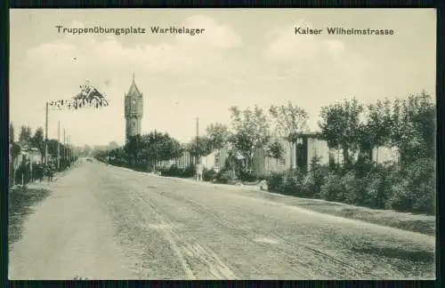 AK Poznań Posen Truppenübungsplatz Warthelager Kaiser Wilhelmstrasse 1915 Feldp.