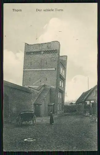 AK Toruń Thorn Westpreußen, Der Schiefe Turm 1915