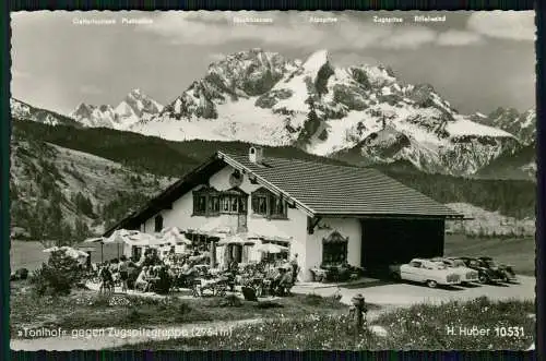 Foto AK Mittenwald in Oberbayern Brunnental Tonihof Zugspitzgruppe Bes. W. Plenk