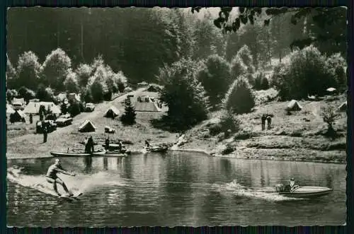 2x Foto AK Bad Lauterberg Harz Campingplatz Glockental Wasserski Odertalsperre