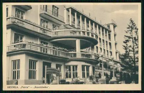 AK Krynica Zdrój Polen, Patria Palace Hotel, Außenansicht 1943 gelaufen