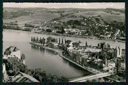 Foto AK Passau in Niederbayern, Dreiflusseck, Inn, Donau, Ilz Blick von oben