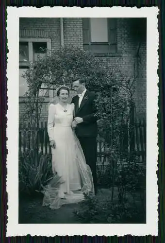 5x Foto Hochzeit Braut Bräutigam Blumen-Kinder feine Gesellschaft