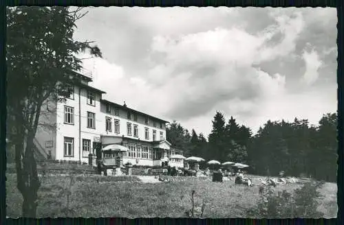 Foto AK Walkenried Harz, Berghotel Stöberhai Blick Terrasse mit Sonnenschirme