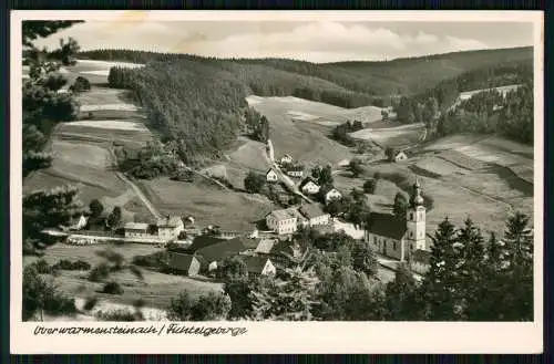 Foto AK Warmensteinach Bayern Fichtelgebirge Blick auf den Ort mit Kirche