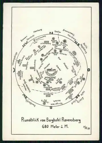 selten Rundblick AK Bad Sachsa im Harz, Hotel Berghof Ravensberg