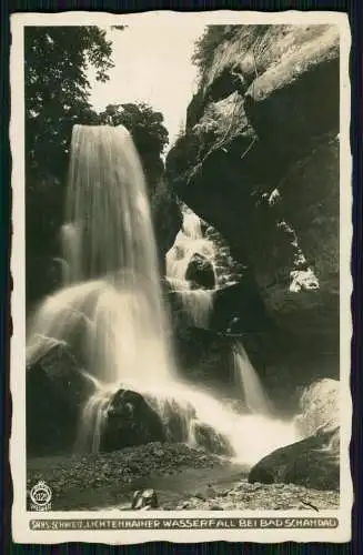 2x Foto AK Lichtenhain Sebnitz Bad Schandau Wasserfall Sächsische Schweiz