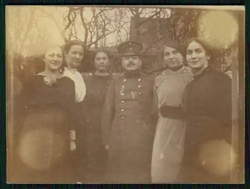 4x Foto Soldaten 1. WK mit kleine Ordensspange Säbel und Portepee 1915