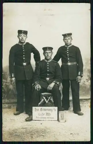 Foto AK 1. WK Soldaten Erinnerung raufe Alb Schwäbisch Sibirien Münsingen