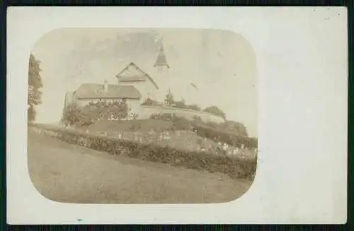 Foto AK Büsingen Hochrhein Bergkirche St Michael auf Kirchberg mit Friedhof 1911