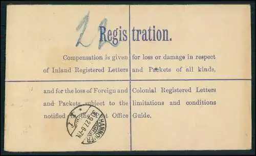 Großbritannien Wertbrief Einschreiben mit Siegellack London - Hannover 1927 gel.