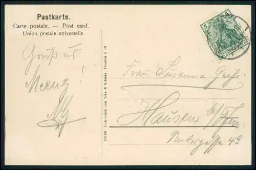 AK München 1. Original Münchner Biedermeier Kapelle und Quartett-Sänger 1906 gel