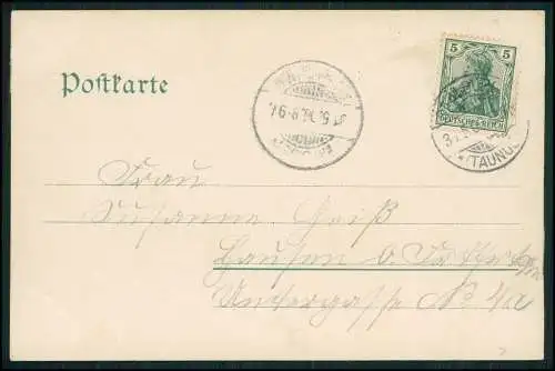 AK  Bad Homburg Höhe Kastell Saalburg, Denkmal von Antonius Pius 1906 gelaufen