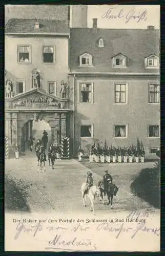 AK Bad Homburg vor der Höhe Hessen, Schlossportal, Kaiser Wilhelm 1905 gelaufen