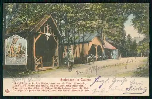 AK Königstein im Taunus Hessen, Blick zur Burgruine 1905 gelaufen