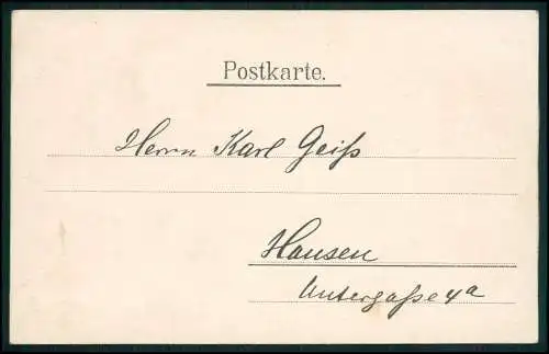 AK Hausen Schlangenbad Rheingau Taunus Park-Pavillon Garten Fahne Personen 1908