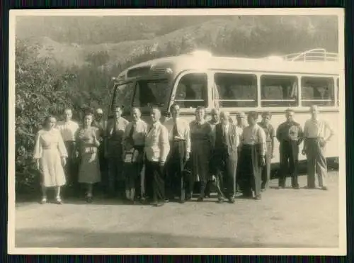 2x Foto Bus Omnibus Alpenstraße bei Ramsau bei Berchtesgaden