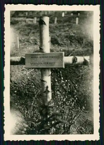 4x Foto Gräber Kreuze Namen Soldaten Wehrmacht Ostfront 1943