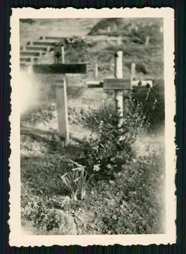 4x Foto Gräber Kreuze Namen Soldaten Wehrmacht Ostfront 1943