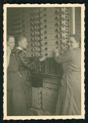 2x Foto ...störamt Telefon Technik Damen im Kittel Monteuranzug Dortmund 1950-54