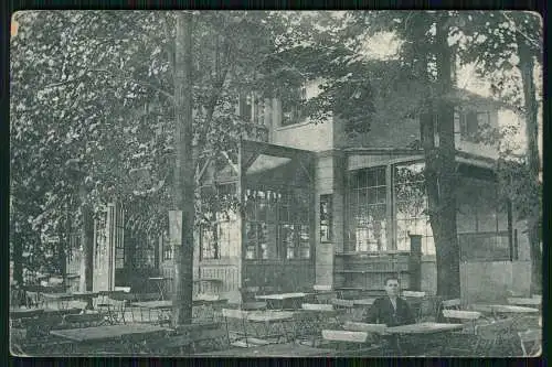 AK Hamburg Gr. Borstel zur schönen Aussicht Ausflugslokal Biergarten 1922 gelauf