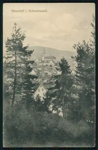 AK Neustadt im Schwarzwald, Gesamtansicht, Kirche 1914 Feldpost Geprüft gelaufen