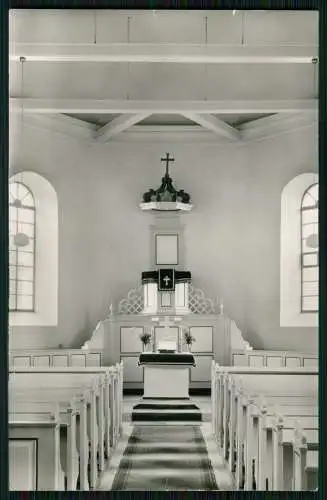 Foto AK Berschweiler bei Baumholder Kirche Innen Bänke und Blick zum Altar