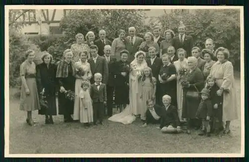 5x Foto AK Hochzeit, Hochzeitspaar, Brautkleid Blumenkinder Bräutigam um 1940