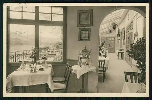 AK Neckargemünd in Baden Württemberg, Hotel zur Pfalz Terrasse 1913 gelaufen