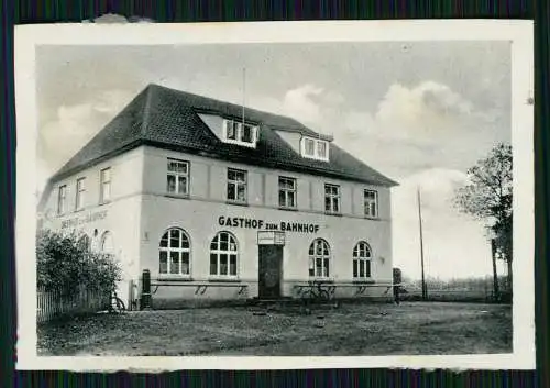 6x Schwei in Oldenburg Stadland Niedersachsen, Hotel zum Bahnhof, Kirche, Schule