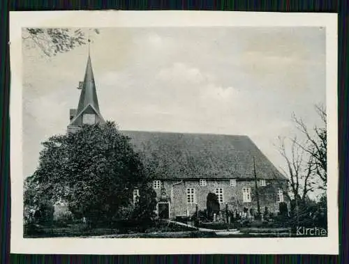 6x Schwei in Oldenburg Stadland Niedersachsen, Hotel zum Bahnhof, Kirche, Schule
