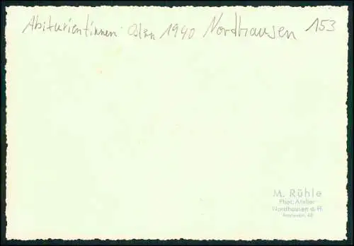 altes Foto 16x11cm - Mädchen Abiturienten Klasse 1940 Nordhausen in Thüringen