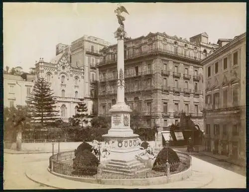 Foto 24x18 cm - Napoli Neapel Campania, La Piazza dei Martiri um 1900-05