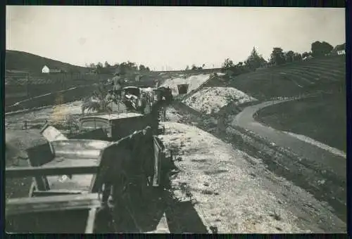 Foto 17x11cm 1. WK Soldaten Güterwagen fahrender Zug Lokomotive Erzgebirge 1918