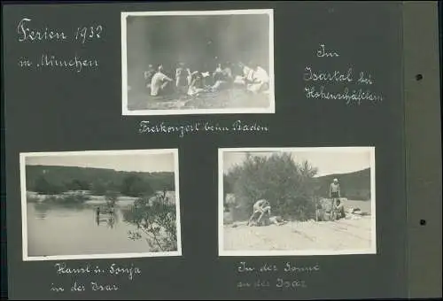 14x Fotoalbum-Seiten Fotos Reise Fahrrad von Kassel Heidelberg Rheinabwärts 1929