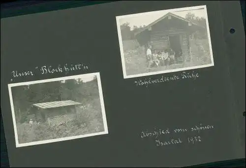 14x Fotoalbum-Seiten Fotos Reise Fahrrad von Kassel Heidelberg Rheinabwärts 1929