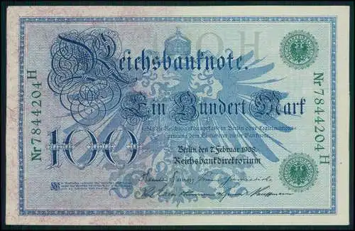 9x alte Ein Hundert Mark 100 Geldscheine Reichsbanknote 1908 Kaiserreich