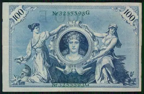 9x alte Ein Hundert Mark 100 Geldscheine Reichsbanknote 1908 Kaiserreich