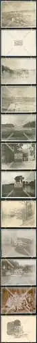 Foto 10x Sommerfrische Strand am Fluss Baden Freizeit Zelte um 1920-30