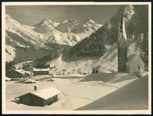 Foto 24x18 cm - Mittelberg Kleinwalsertal Österreich Vorarlberg Bezau im Winter