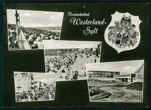 Foto AK Nordseeheilbad Westerland Sylt Mehrfach-Ansicht Echte Fotografie