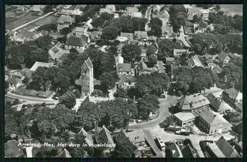 Foto AK Nes Ameland Friesland Niederlande, Luftbild vom Ort Karte gelaufen