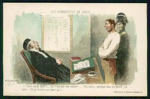 AK Litho Daumier, Les Humoristes de Jadis, Verbrecher, Richter 1932 gelaufen