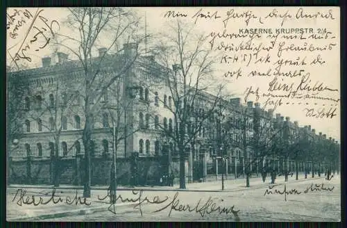 AK Berlin Tiergarten Moabit, Kaserne, Kruppstraße 2/4 gelaufen 1925