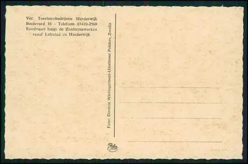 3x AK Nordholland, Zuiderzeewerken, Aanleg van de Dijk, Kran Deichbauarbeiten