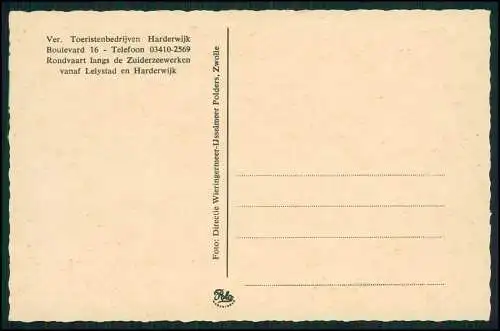 3x AK Nordholland, Zuiderzeewerken, Aanleg van de Dijk, Kran Deichbauarbeiten