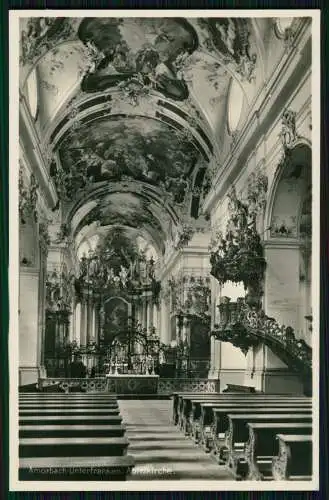 2x Foto AK Amorbach Unterfranken Panorama Ort mit Benediktinerabtei Kloster 1936