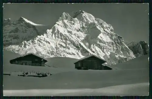 3x Foto AK Adelboden Kanton Bern Schweiz Berghütten mit Alpen-Blick