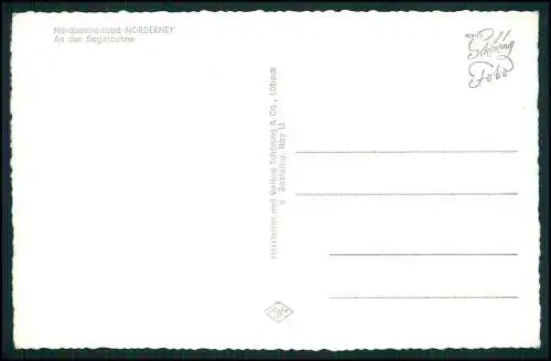 Echt Foto AK Norderney in Ostfriesland, An der Segelbuhne Segelboote